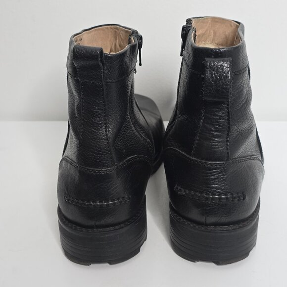 Florsheim Trektion Boots Mens 12 Waterproof Ankle Black Leather Faux Fur Lining main image 4